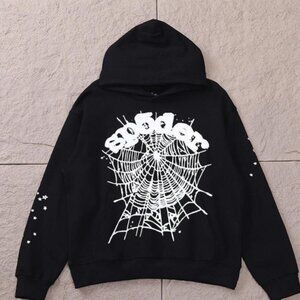 Black and white Sp5der Hoodie)Brand new)